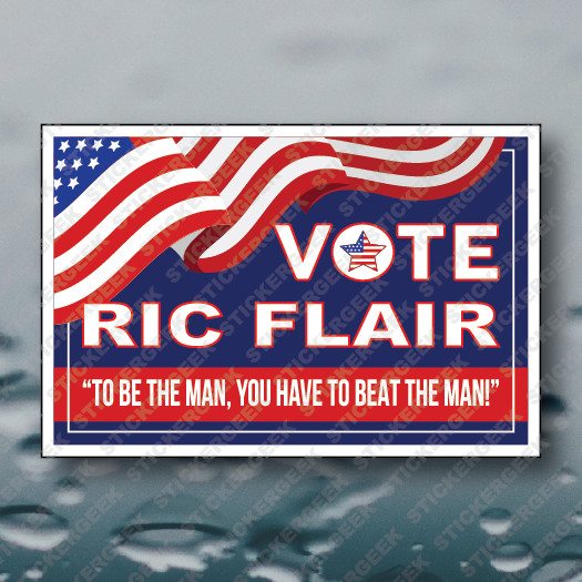Vote RIC FLAIR Anti Biden Harris Trump Political Politics Sticker 6x4INCH