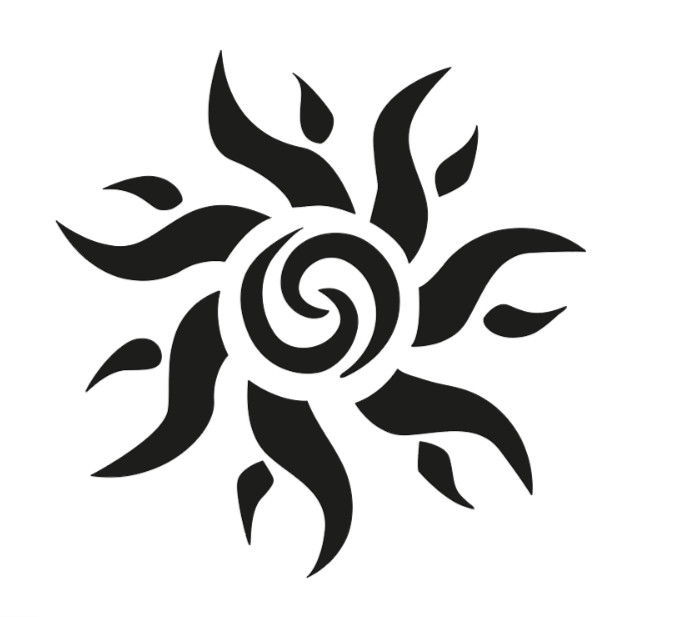 Tribal Sunshine Sun Vinyl Decal Sticker Car Truck Window Laptop