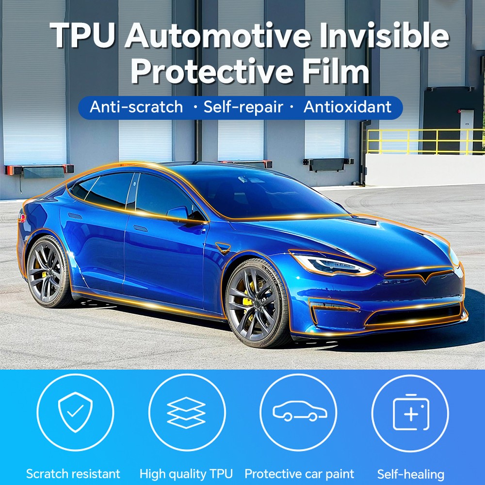 For Tesla Model S 2021-2025 PRO Series PreCut Paint Protection Clear Bra PPF TPU