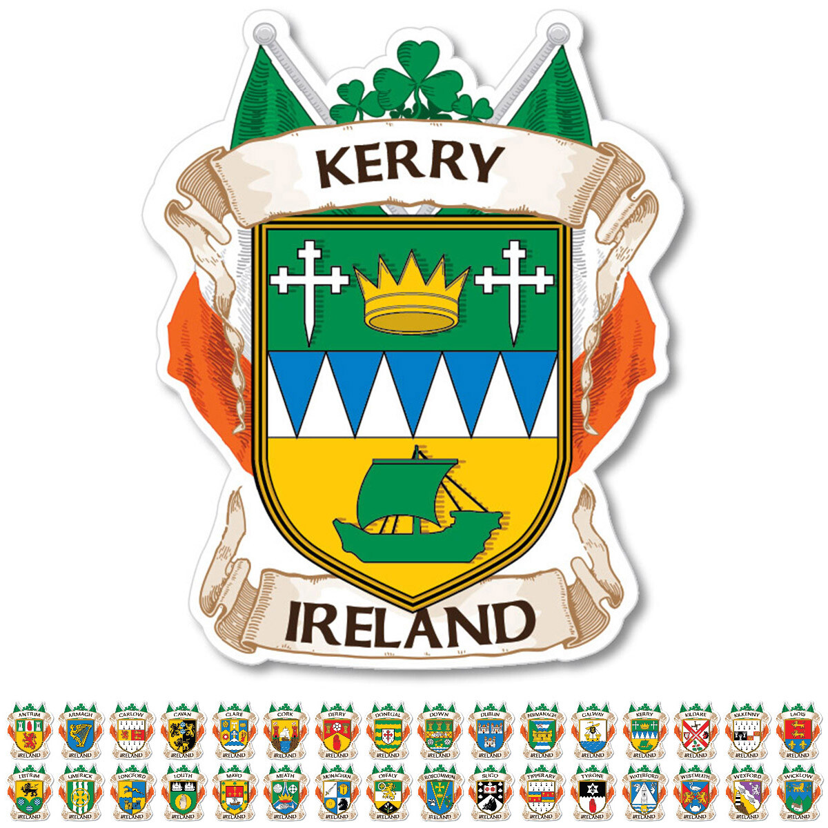 County Kerry Ireland Irish Decal Sticker