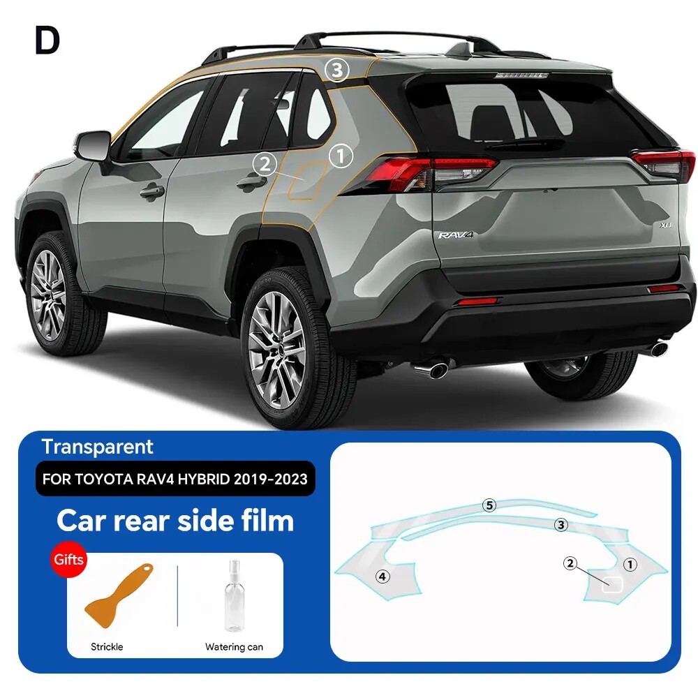 Pre-cut Paint Protection Clear Film PPF TPU For Toyota RAV4 Hybrid 2019-2024