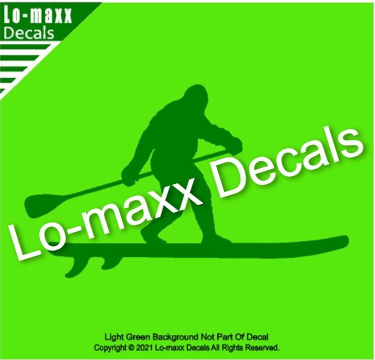 Bigfoot Sasquatch Stand Up Paddle Board SUP High Quality Die Cut Vinyl Decal