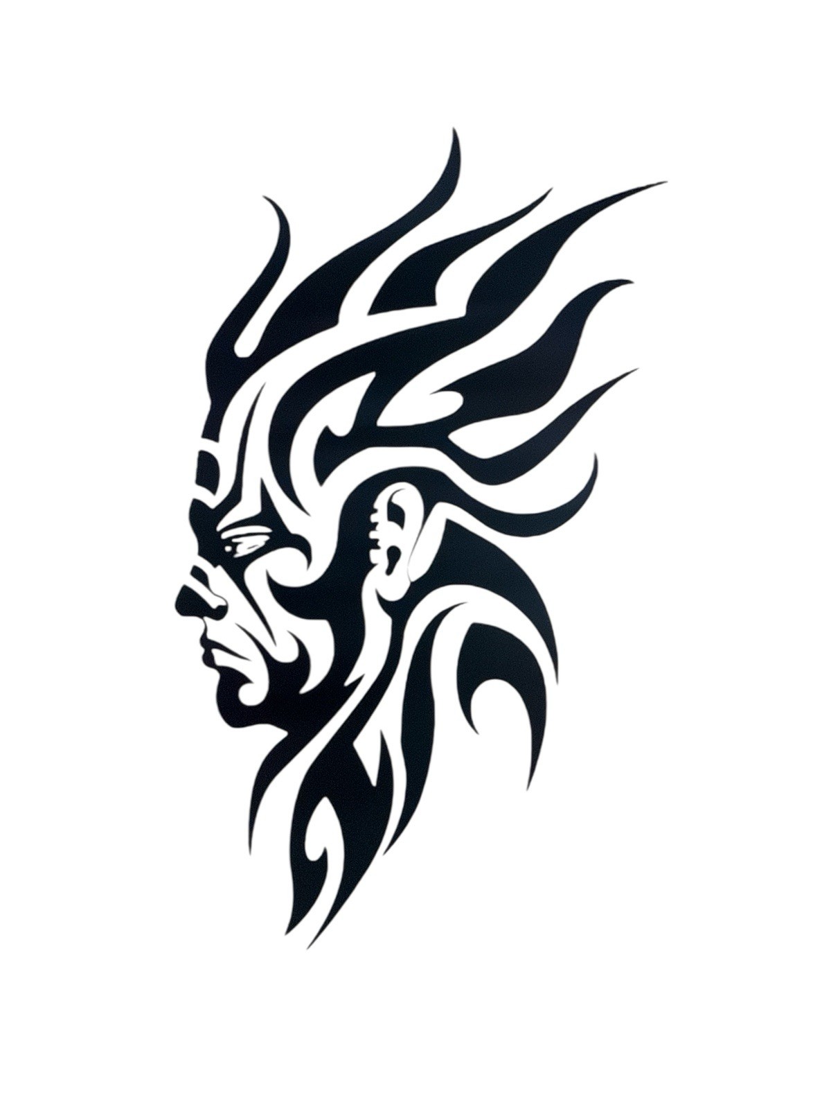 Tribal Male warrior Decal for car Windows Laptops most Smooth Surfaces