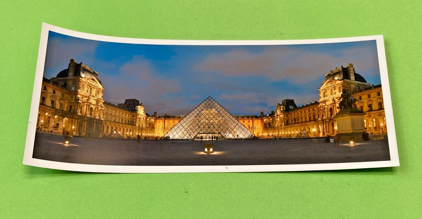 Paris Louvre Sticker ~ 7-1/4" x 3" ~ MINT CONITION, Matte Finish