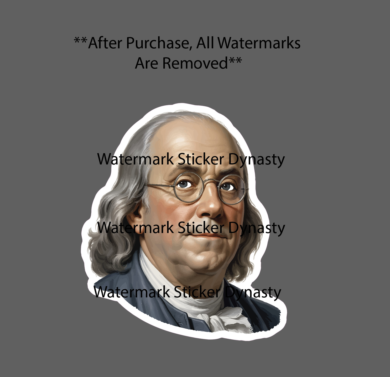 Benjamin Franklin Sticker Waterproof Decal President USA History Gift NEW