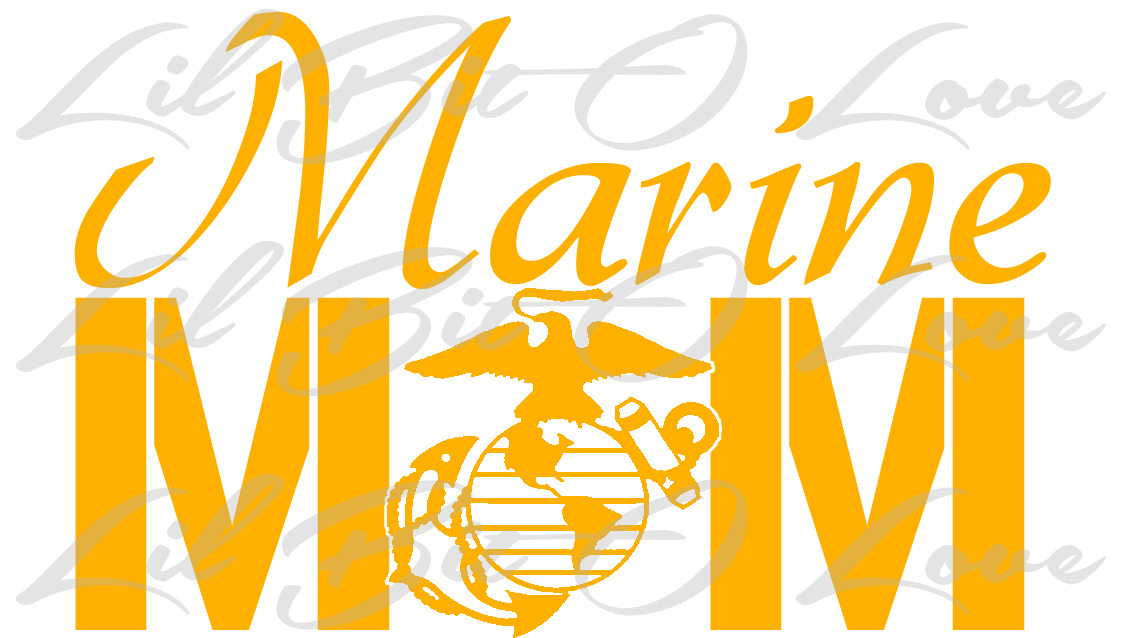 EGA Marine Mom Vinyl Decal – United States Marine Corps USMC Sticker Auto Car
