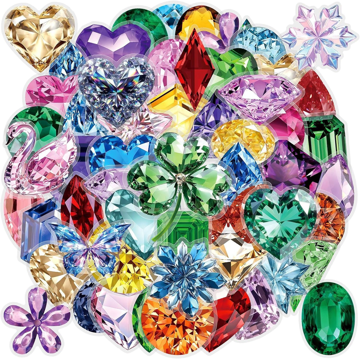 50PCS Marine Animal Stickers, Waterproof Underwater Sea Animal Decals