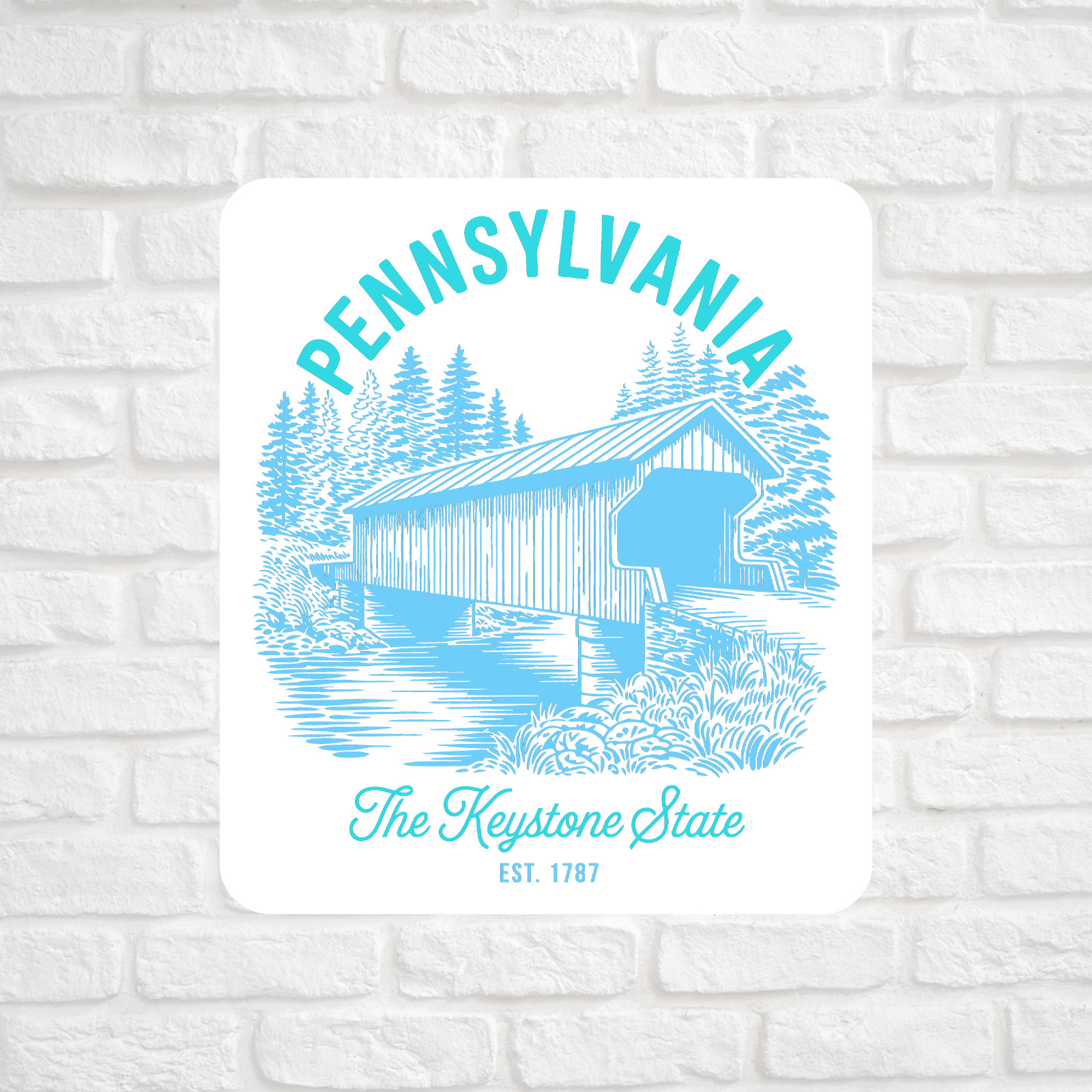 Pennsylvania sticker vinyl decal the keystone state car window mug laptop