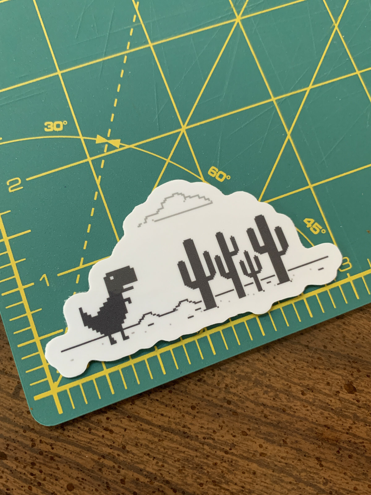 Google Chrome Dinosaur Laptop Sticker Bottle Decal Bumper Sticker Internet 8 bit
