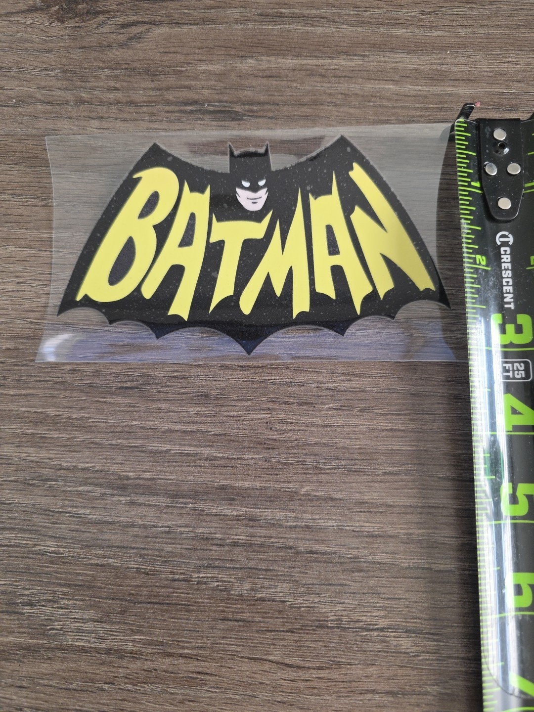 Batman Retro Vintage Raised UVDTF 3in Decal Made In The USA Waterproof