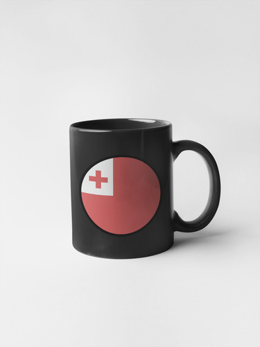 Tonga Flag Circle Sticker Decal