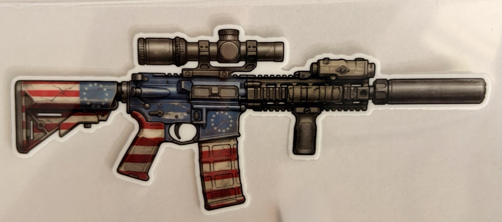 2×4”” Inch Patriotic UV Resin Sticker USA