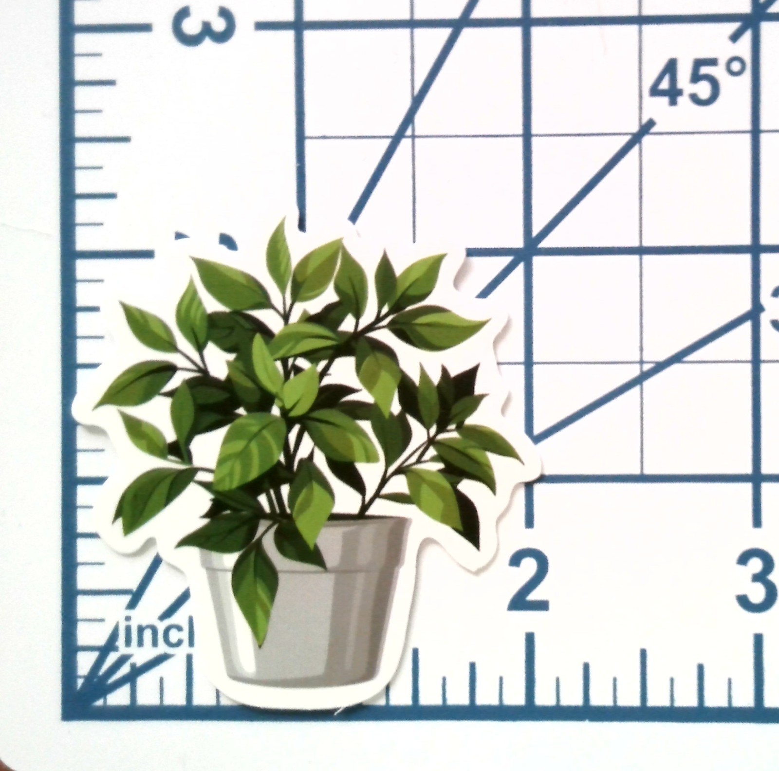 Vinyl Sticker Die Cut Ficus Bush Decal Foliage Plant Houseplant Journal Cute