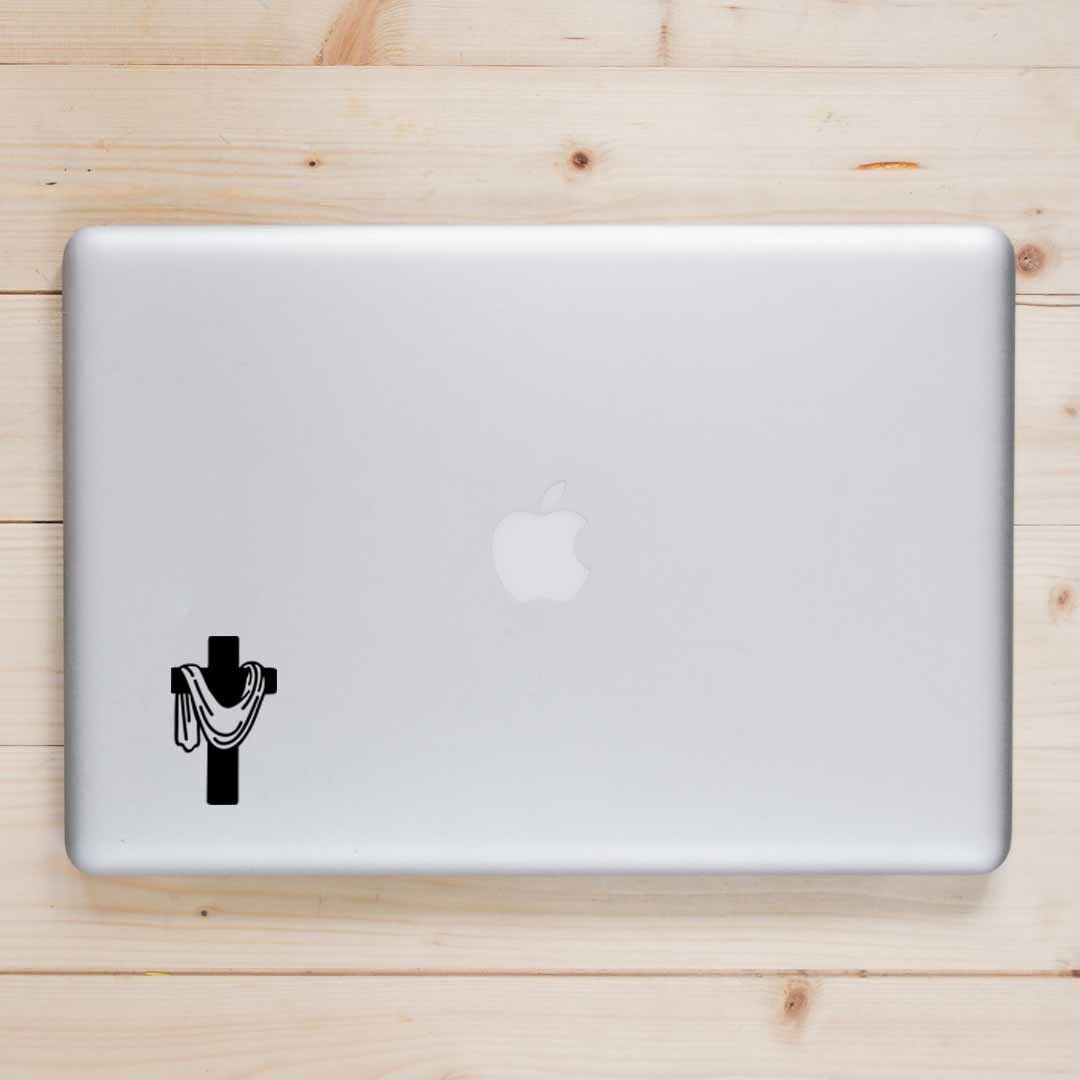 Cross |Jesus's Cloth | Christian | Vinyl Sticker |Decal for Window|Laptop|Car