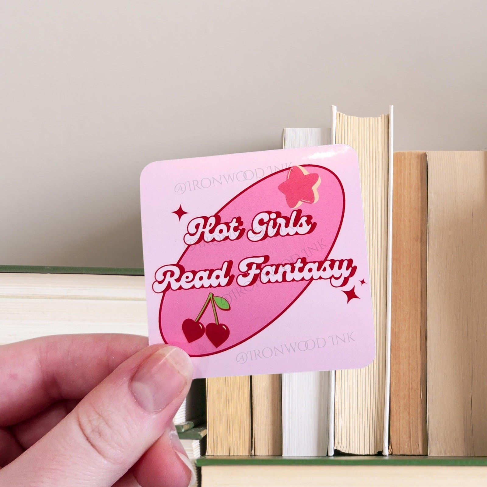 Hot Girls Read Fantasy Vinyl Sticker Reading Sassy Bookish Booktok Water Bottle