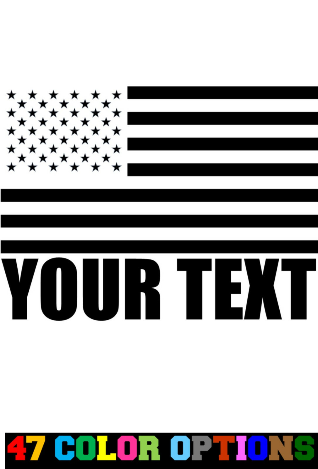 Vinyl Decal Truck Car Sticker Laptop – USA United States Flag American Custom