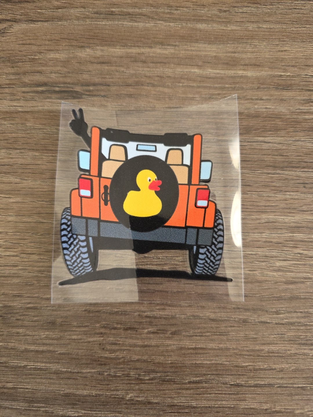 Multi Colored UV DTF Rubber Duckie On Space Jp DECAL STICKER for Vehicle USA