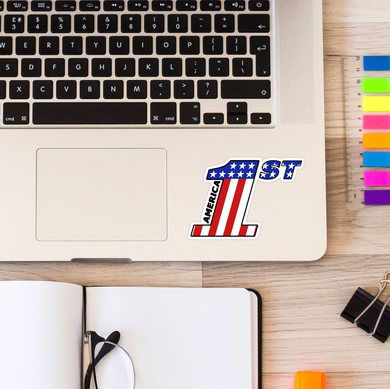 America First Sticker American Flag Car Truck Laptop Bumper Trump Patriotic