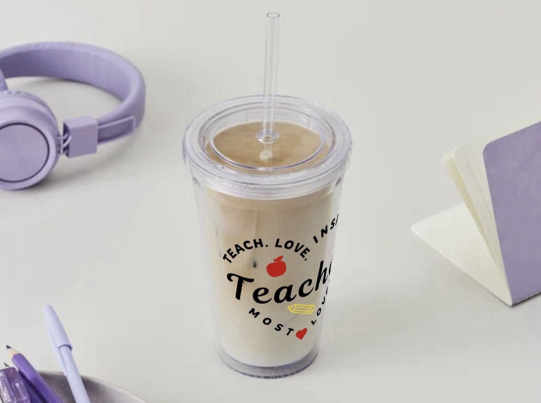 Custom Teacher Design Acrylic Tumblr