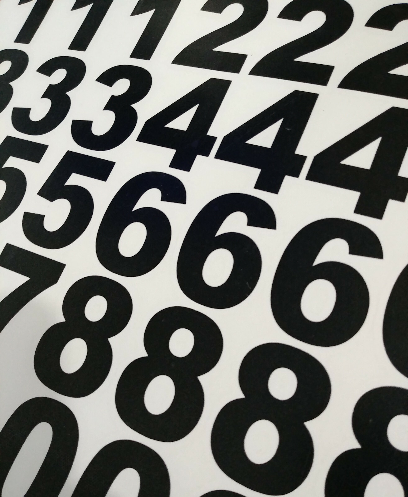Lot of 20 White,Black Vinyl Street Address,Mailbox Number Decal Stickers ARIAL