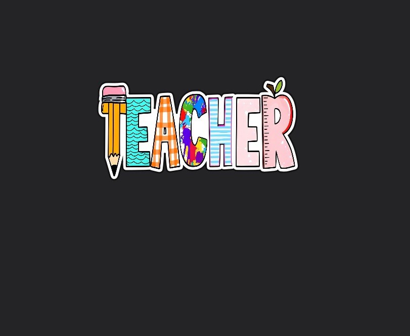 Teacher Vinyl Decal Sticker Stanley Cups Mugs Gifts 3” x 1.5" Classroom Tumblers