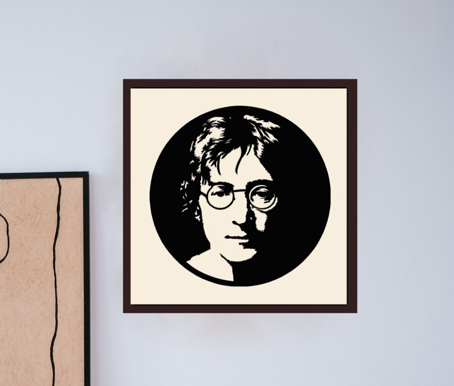 Handcrafted LP Record Vinyl Art Frame Home Decor – John Lennon (2) Edition