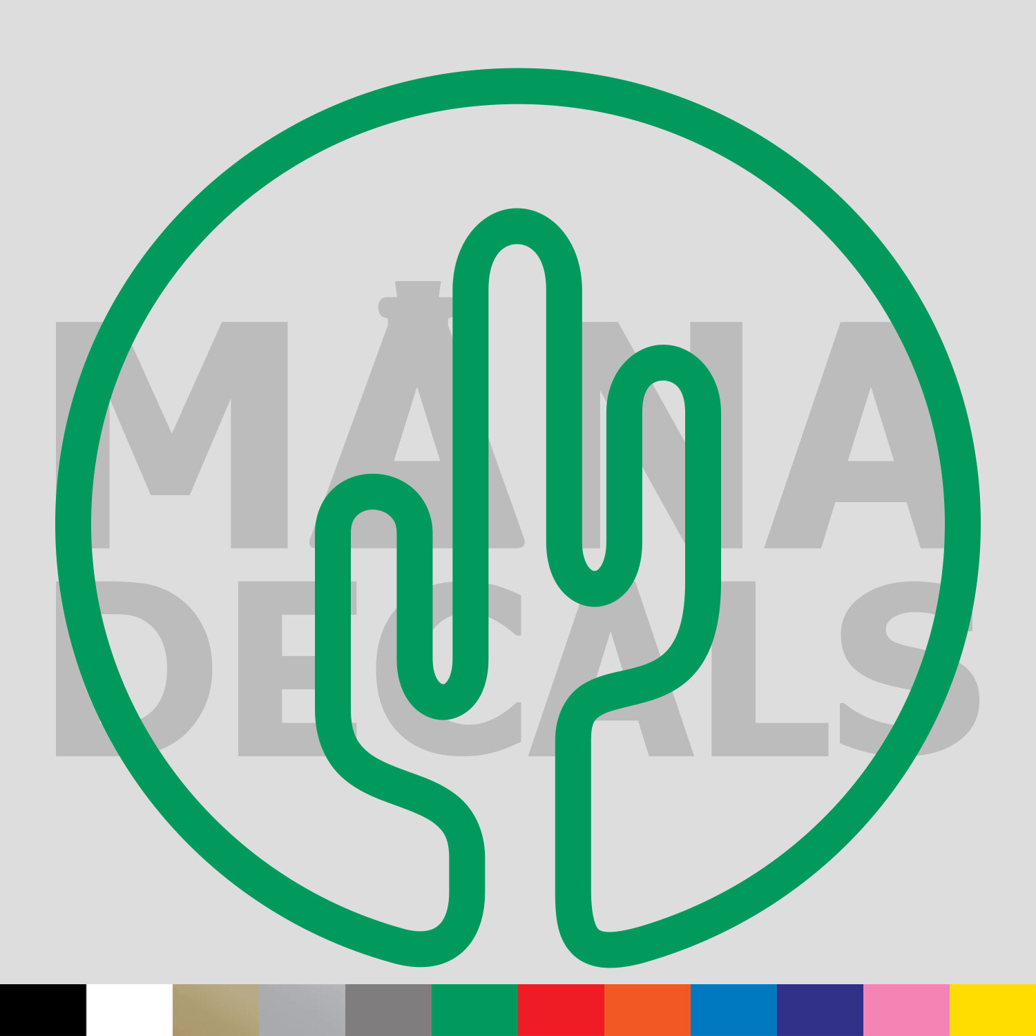 Cactus Emblem Vinyl Die Cut Decal Sticker – Cacti Desert Dry Travel Sand