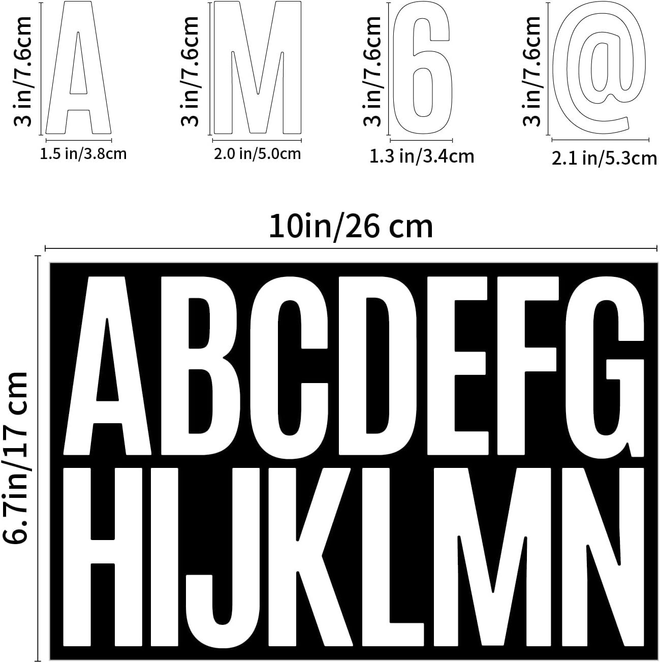 480 Pcs Waterproof 3" Vinyl Alphabet & Number Stickers – Self-Adhesive for Ma…