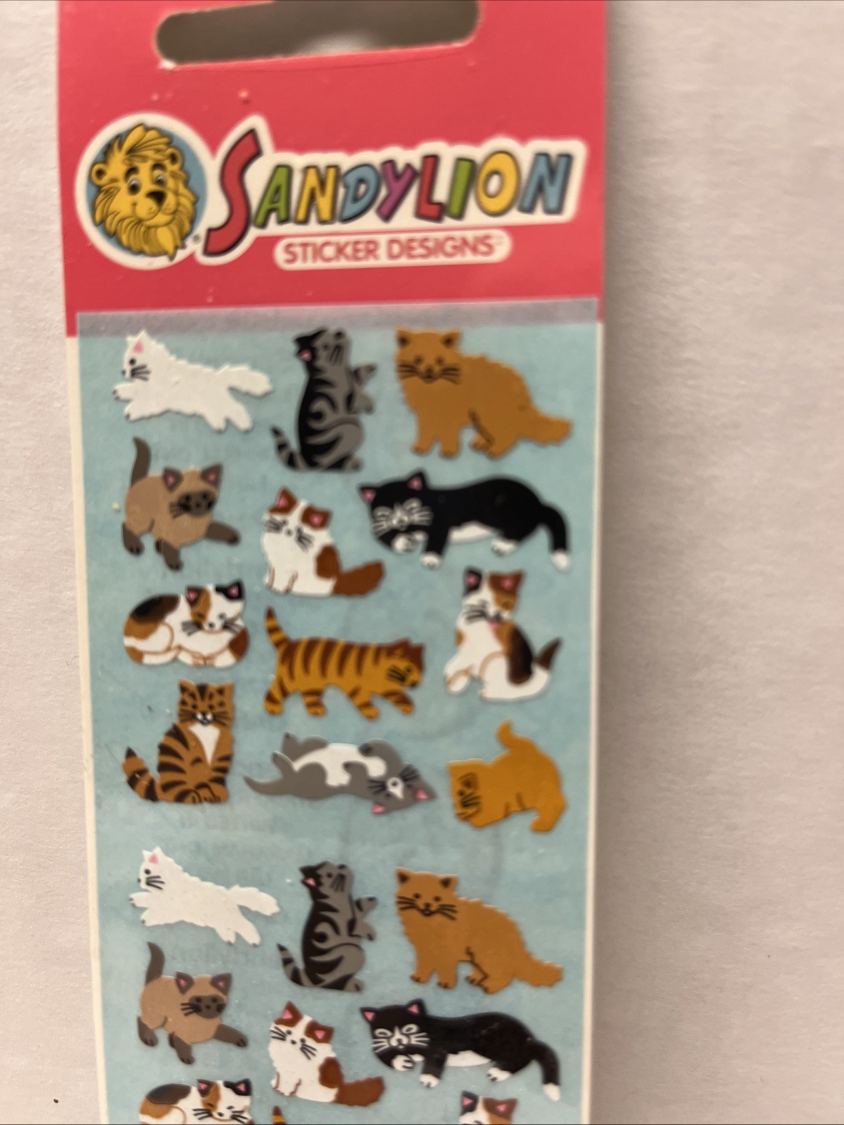 Sandy Lion CAT Stickers • Decals Vintage Kitties Feline Variety Small SEALED