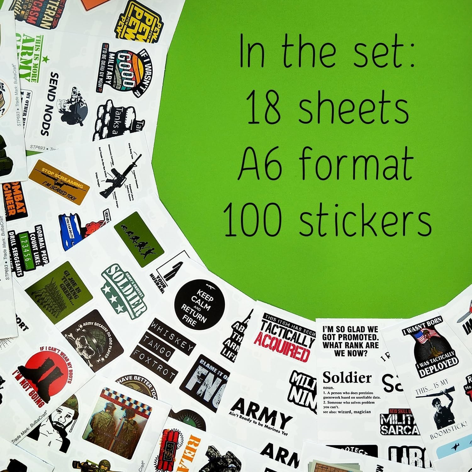 100Pcs Funny Army Stickers and Decals — Small Vinyl Military Stickers and Dec…