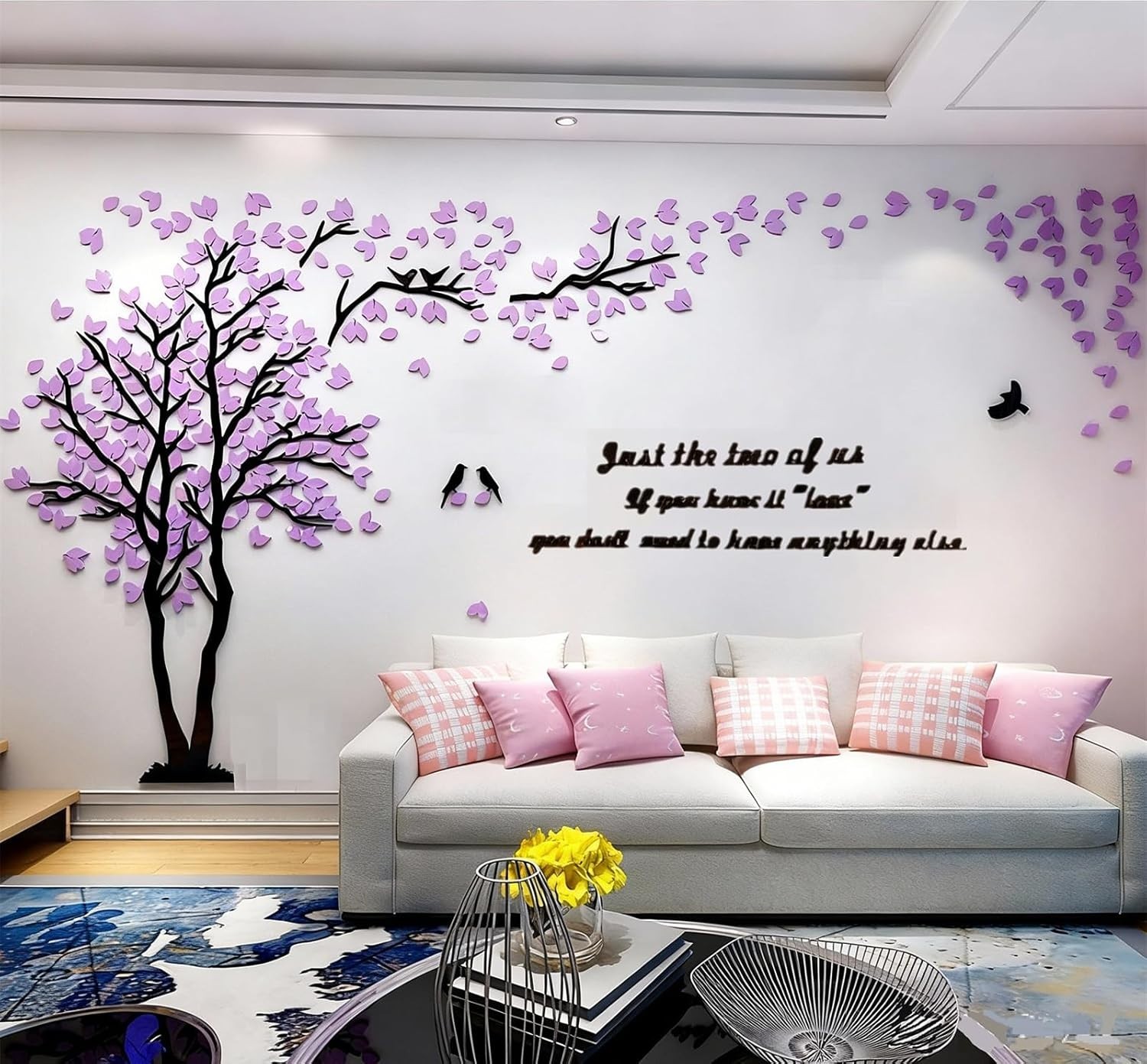 Elegant 3D Tree Wall Art – DIY Acrylic Family Tree Decal 98"x51" Waterproof