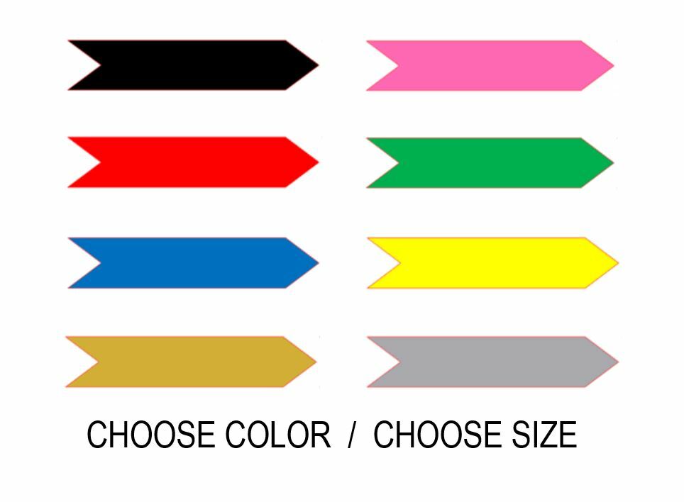 Arrow Flag Stickers, Labels, Choose Size and Color, Vinyl Decal Scrapbook Craft