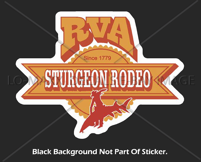 Richmond Virginia James River RVA Sturgeon Rodeo Novelty Printed Vinyl Sticker