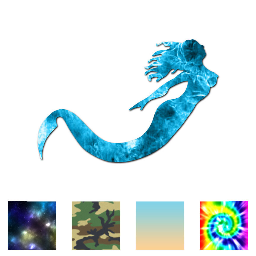 Swimming Mermaid – Vinyl Decal Sticker – Multiple Patterns & Sizes – ebn451
