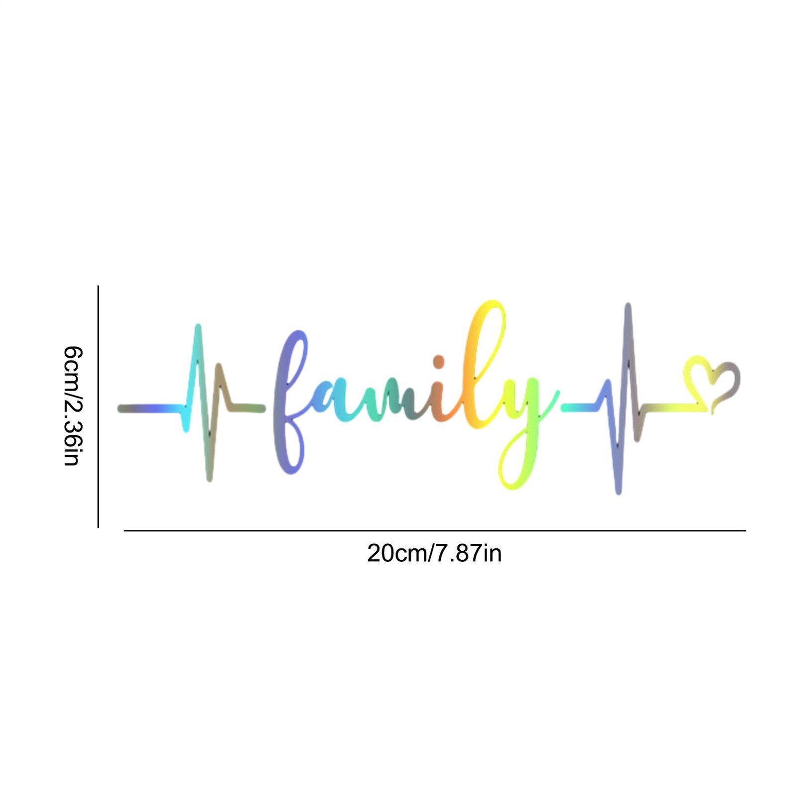 Stick Family Car Decals Heartbeat Die Cut Car Window Vinyl Decal Exquisite Decor