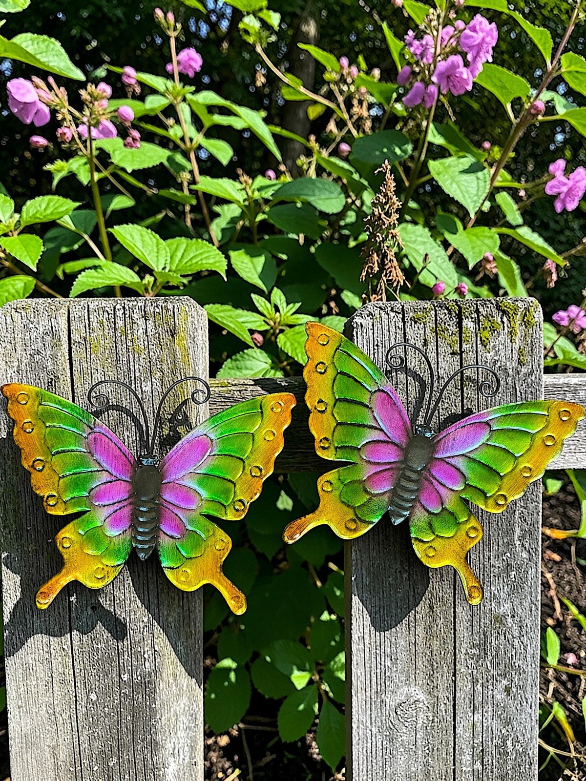 STC World Metal Butterfly Wall Art Outdoor Garden Decor Large Multicolor Wall…