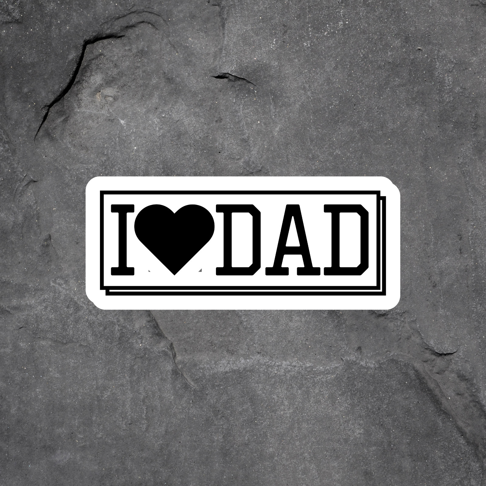 I Love Dad Sticker Vinyl Decal Simple Father Gift Minimalist Design