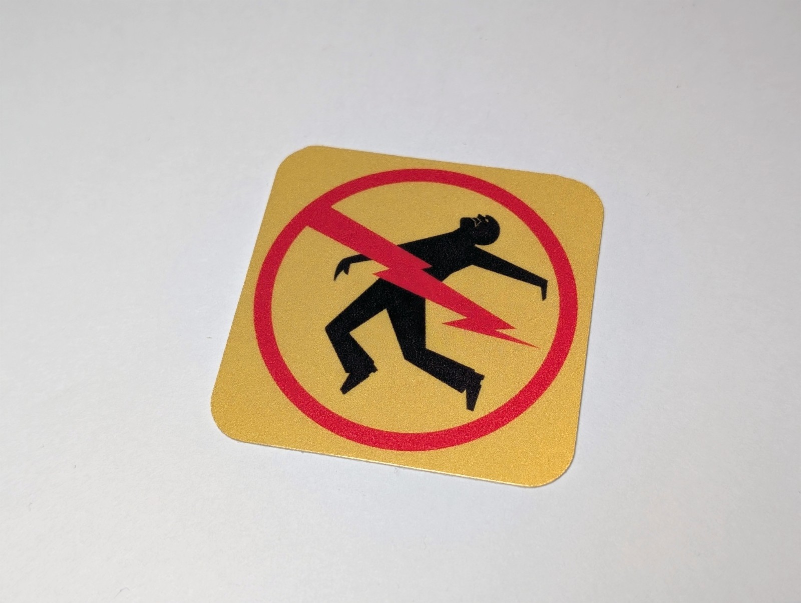 2×2 Reflective DANGER HIGH VOLTAGE Decal Safety Warning Lineman Hard Hat Sticker