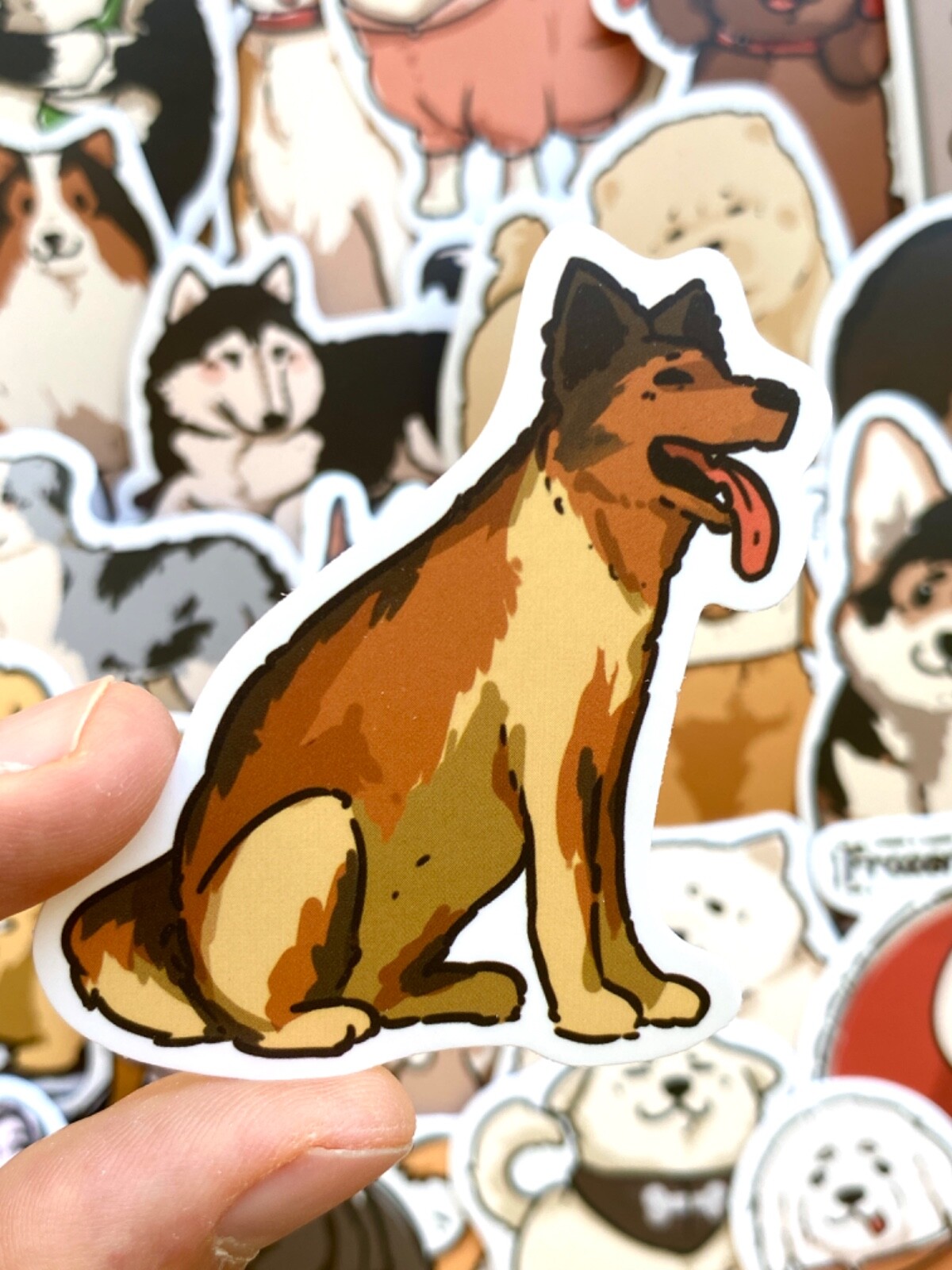 5-50 pcs Dog Stickers, Cute Animal Stickers, Dog Paw Vinyl Laptop Phone Decals