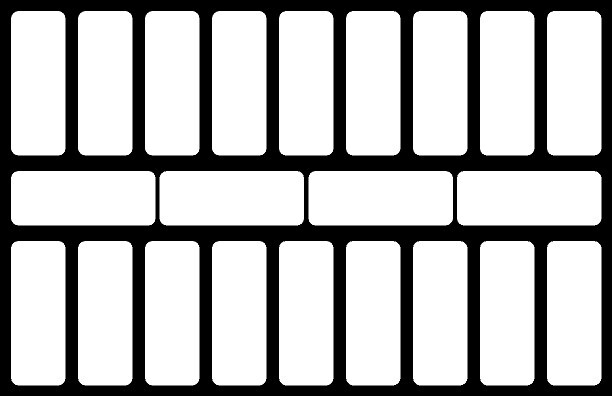 Rectangle Polka Dot Vinyl Decals Waterproof Outdoor Multiple Colors and Sizes
