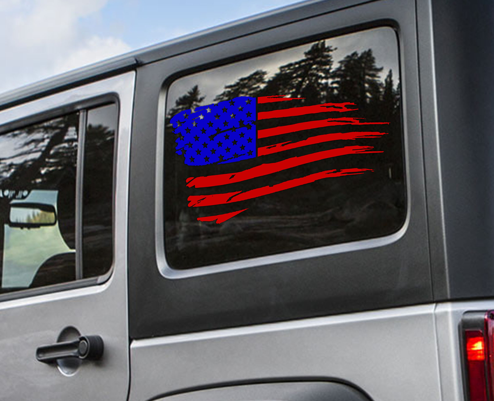 American Flag Red White and Blue Vinyl Decal