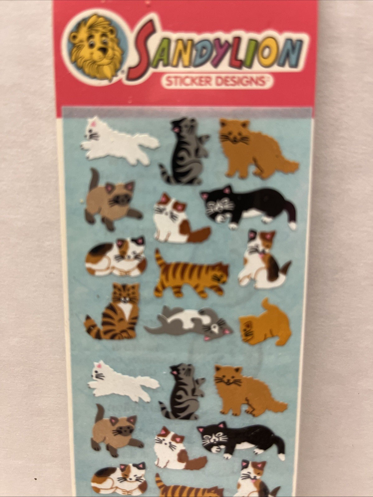 Sandy Lion CAT Stickers • Decals Vintage Kitties Feline Variety Small SEALED