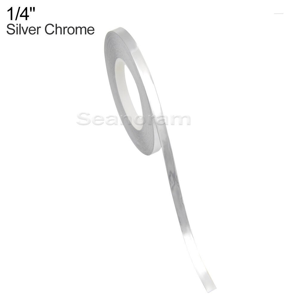 1/6" 4mm Silver Chrome DIY Home Shop Pinstriping Pin Stripe Line Decal Sticker