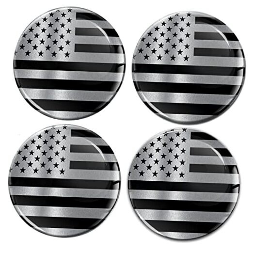 Biomar Labs 4 x 65mm 3D Domed Car Wheel Centre Cap Stickers for Hub Cap Rim