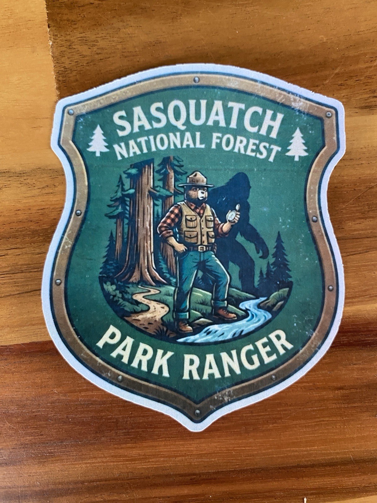 Bigfoot Sticker Waterproof Sasquatch Decal National Forest Park Ranger Sticker