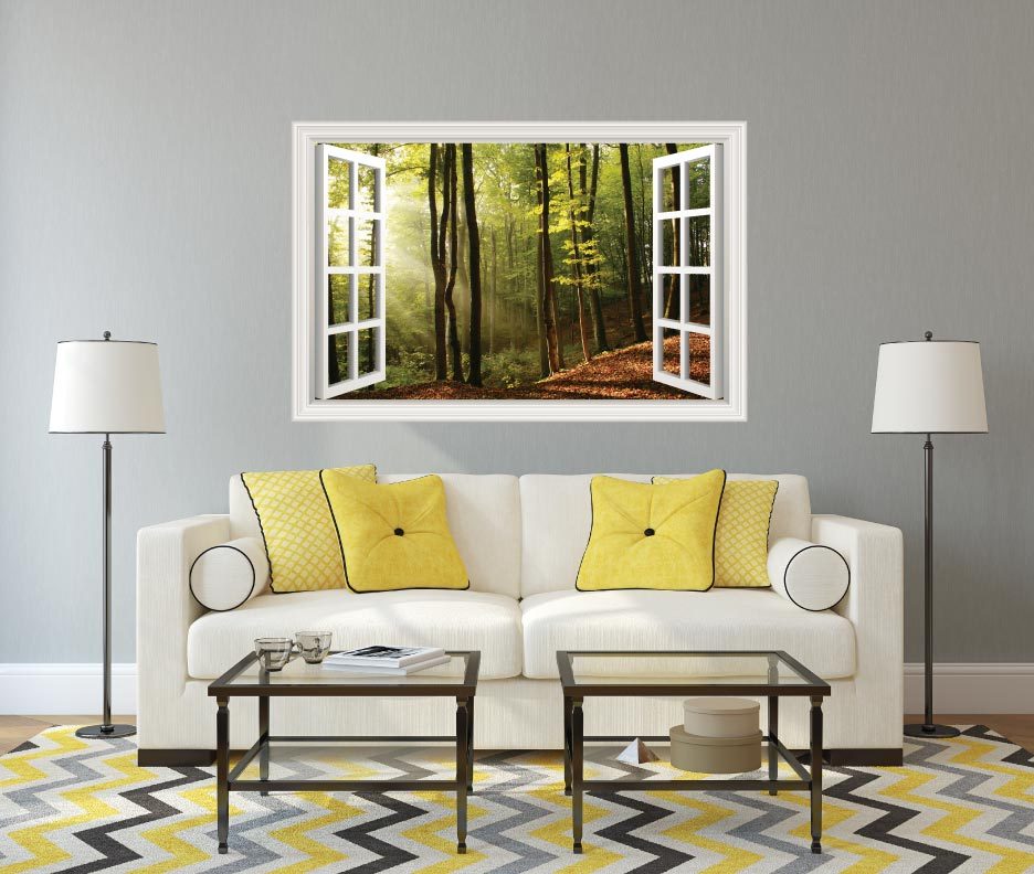 Trees Forest Sunlight Wall Decal Sticker Graphic Art Mural – 4 Sizes Available