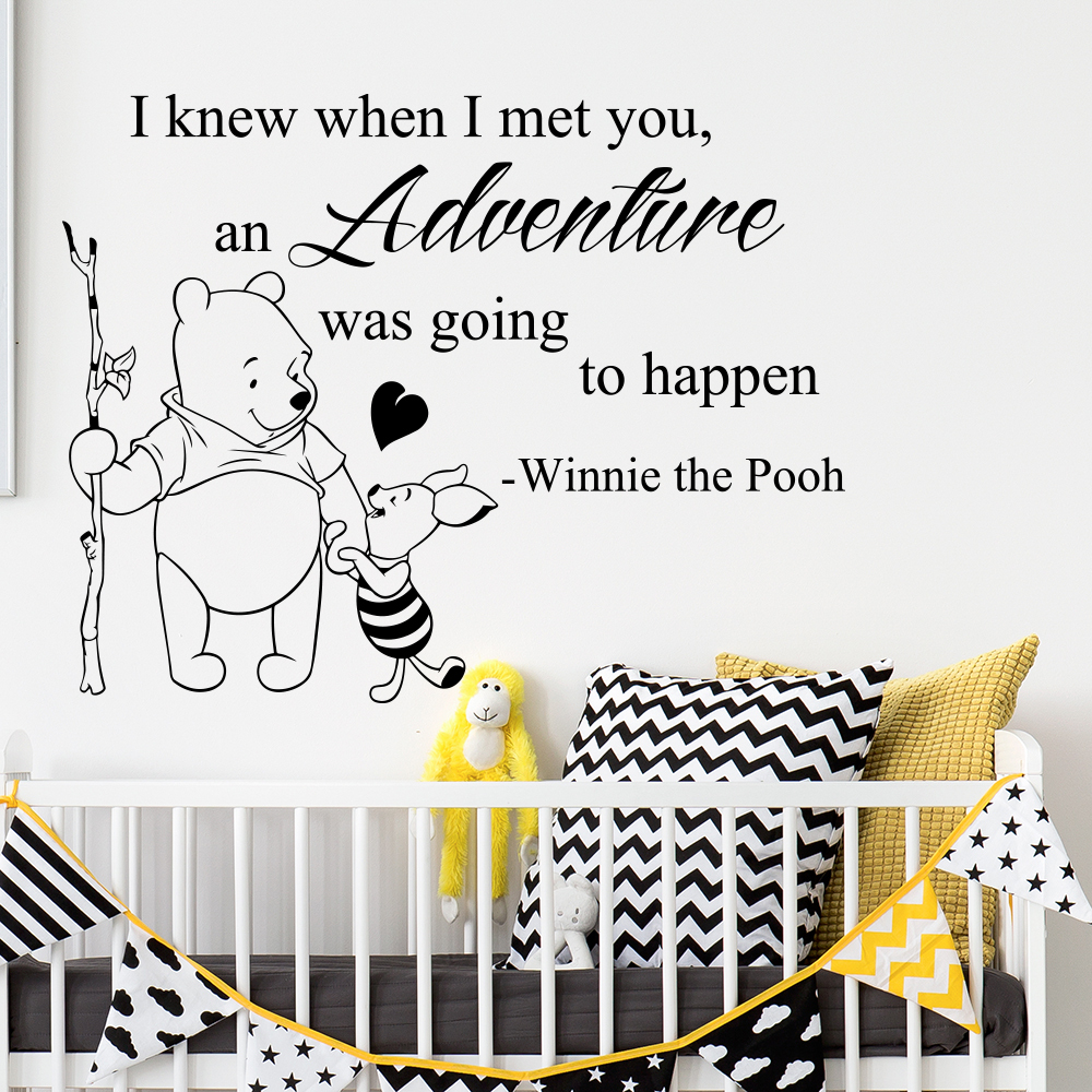 Wall Decal Winnie The Pooh Quote Decal Vinyl Nursery Room Decor Sticker Art 647