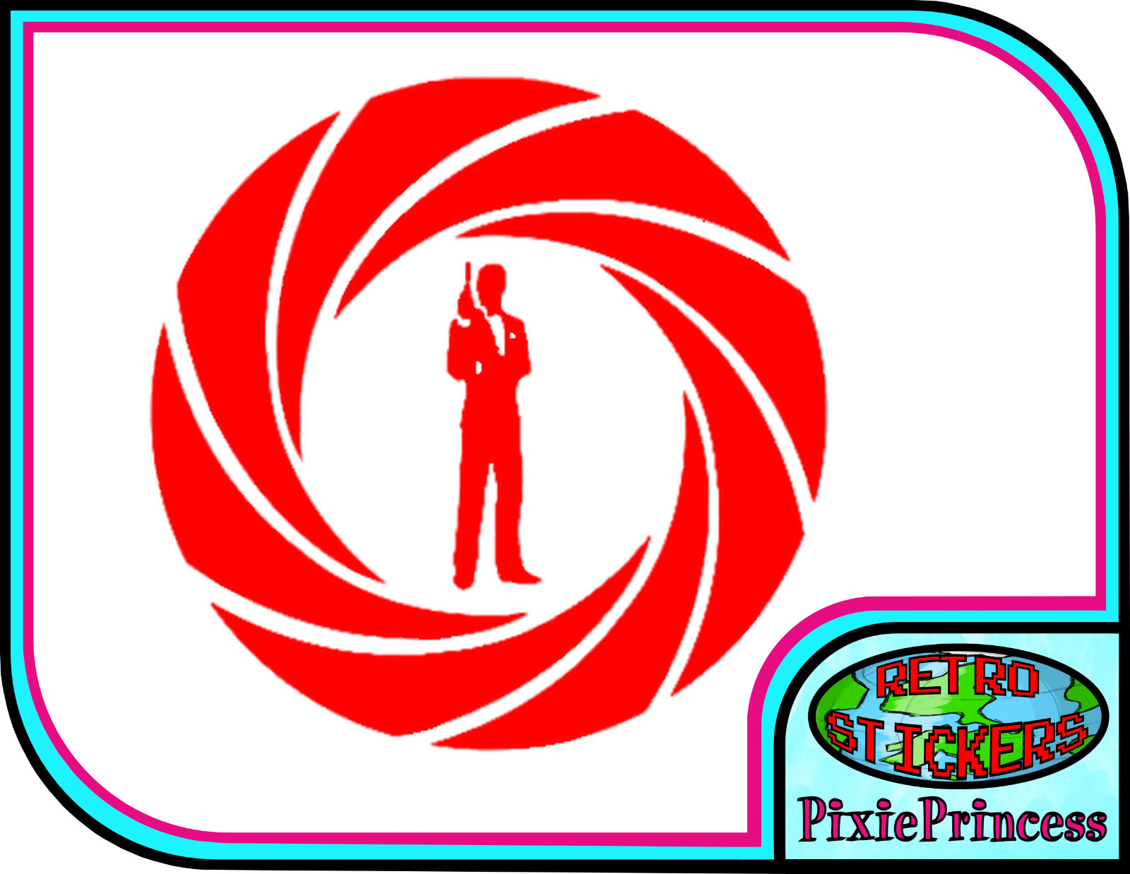007 James Bond A Vinyl Sticker Laptop Car Van Truck Wall Art Poster Window Movie