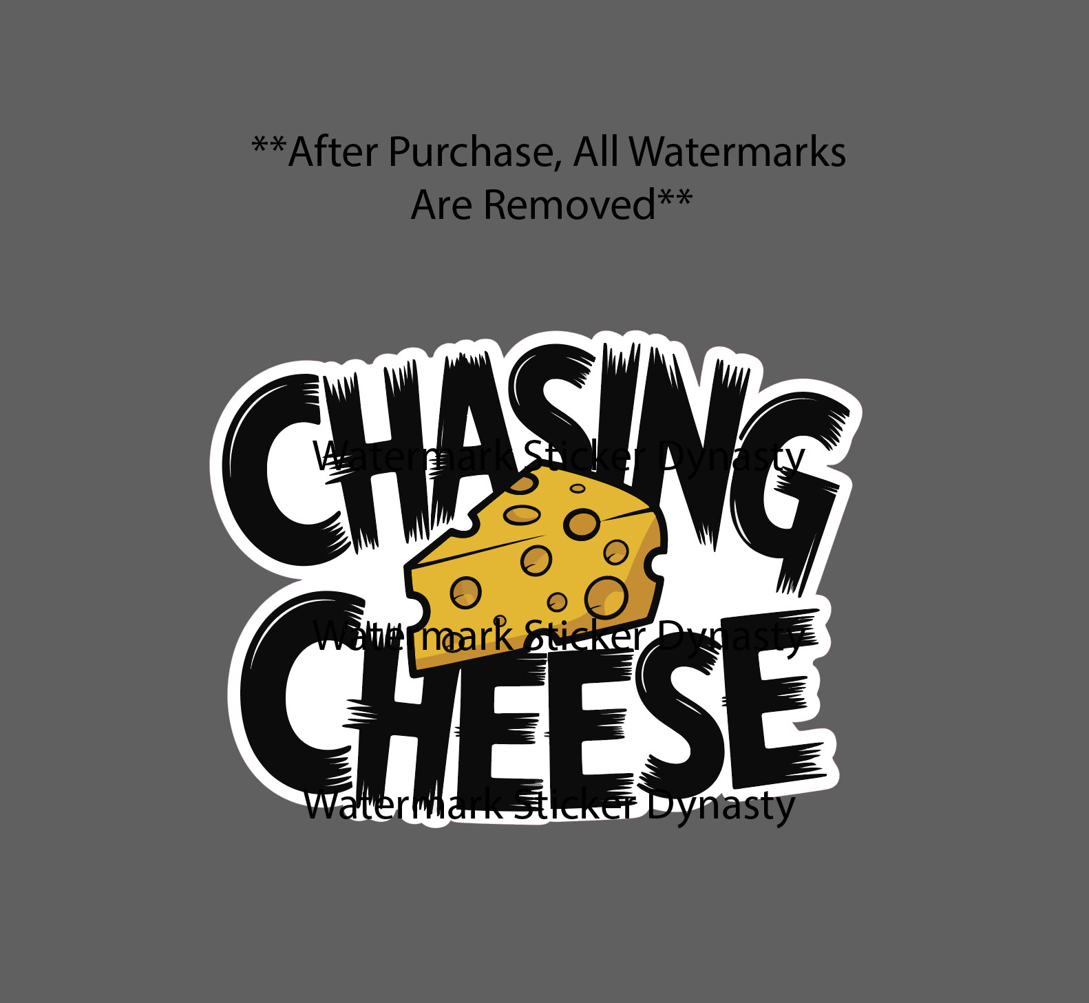 Chasing Cheese Sticker Waterproof Decal Money Cash Work Business Job Gift NEW