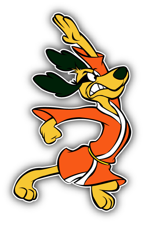 Hong Kong Phooey Ninja Cartoon Car Bumper Sticker Decal 5"x 3"